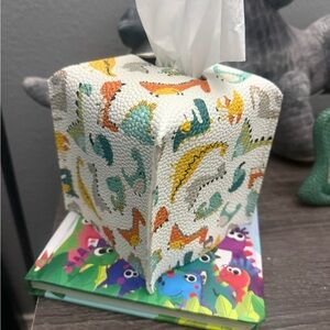 Dinosaur Print Tissue Box Cover